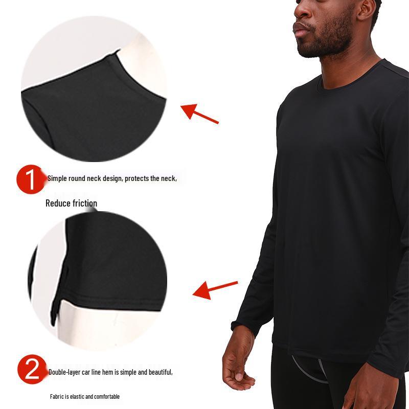 Men's Quick-Dry Long-Sleeve Sports T-shirt for Basketball and Running
