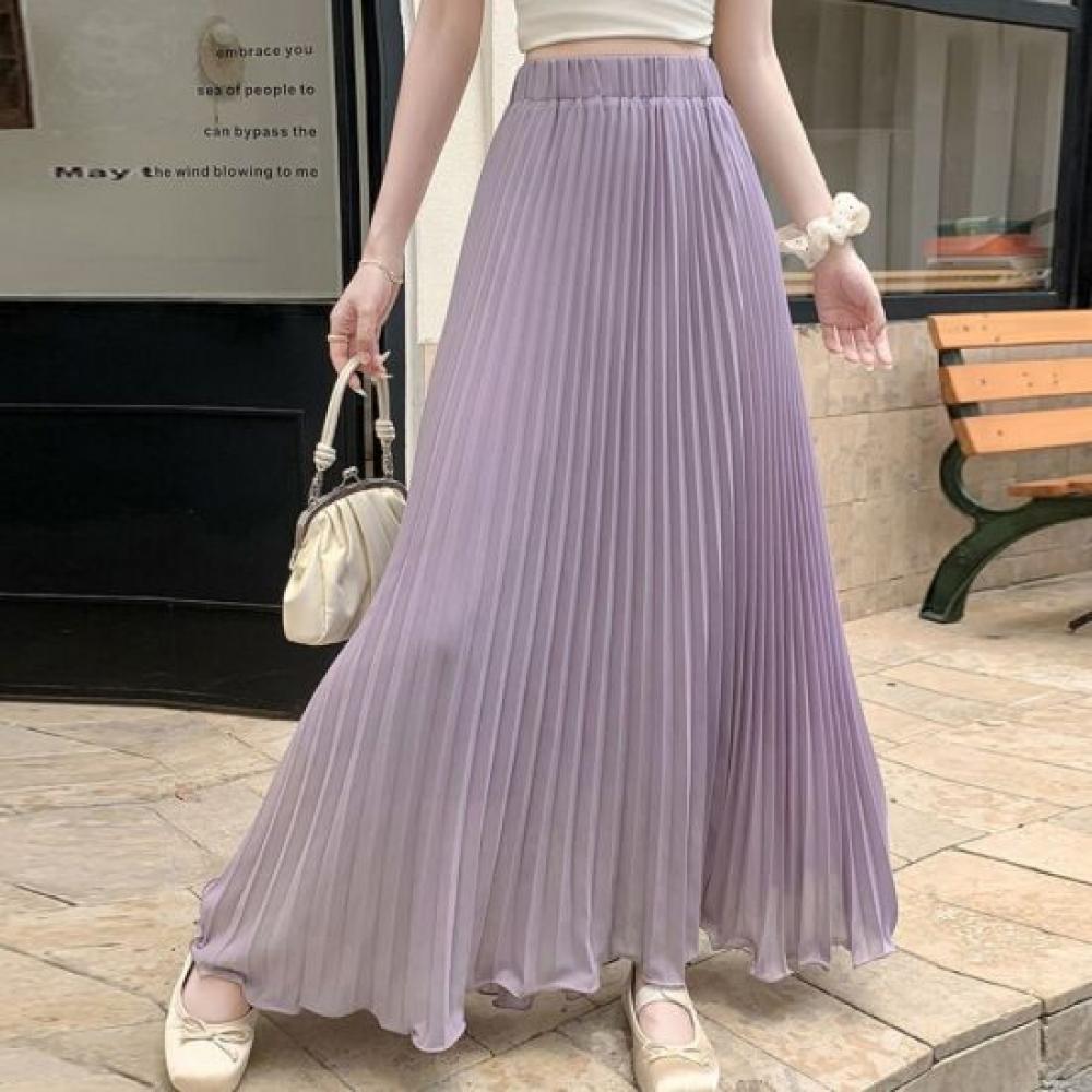 Navava Daily Fresh Pleated Banding Long Skirt Ns499