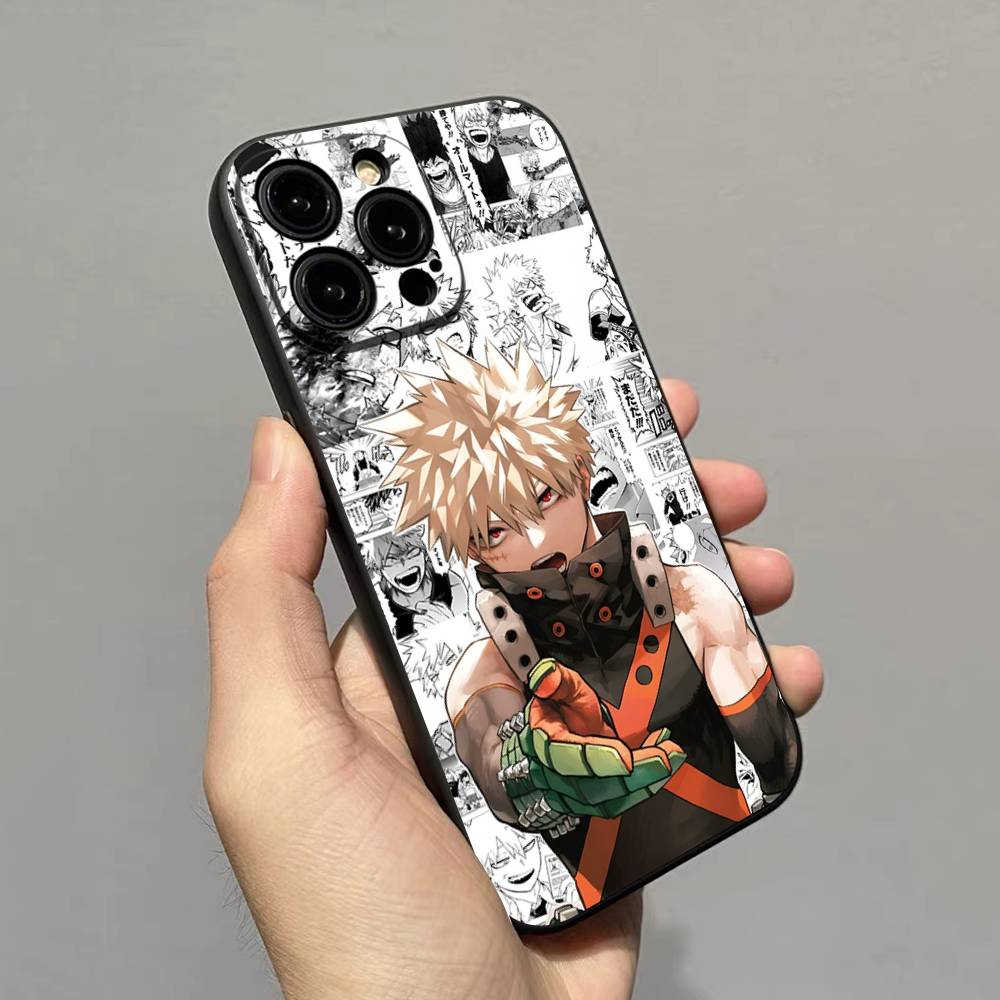 My H-Hero Academia D-Deku Phone Case For IPhone 17 16 15 14 13 12 11 Pro Max Plus Mini Soft Black Cover