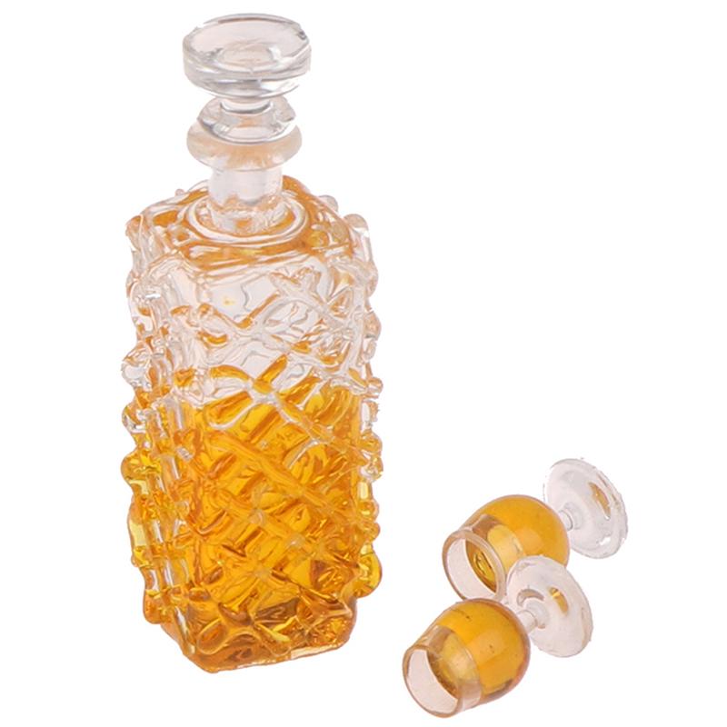 Puppenhauszubehör Miniaturmodell Requisiten Simulation Weinflaschenkombination