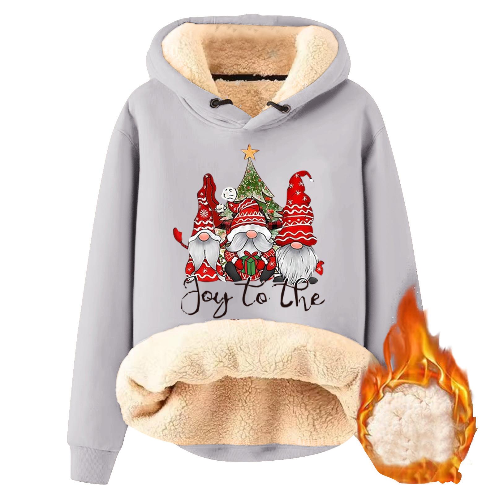 

Женский модный плюшевый и утолщенный теплый свободный пуловер с капюшоном с капюшоном XL