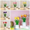 PU Flowers Artificial Flowers Tulip Potted Vivid Fake Plants Artificial Bonsai Flowers  Wedding