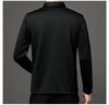 Men's Long Sleeve Half-Zip Polo Shirt - Casual Turn-Down Collar for Middle-Aged & Young