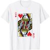 Queen of Hearts Playing Card Poker T-Shirt(1)