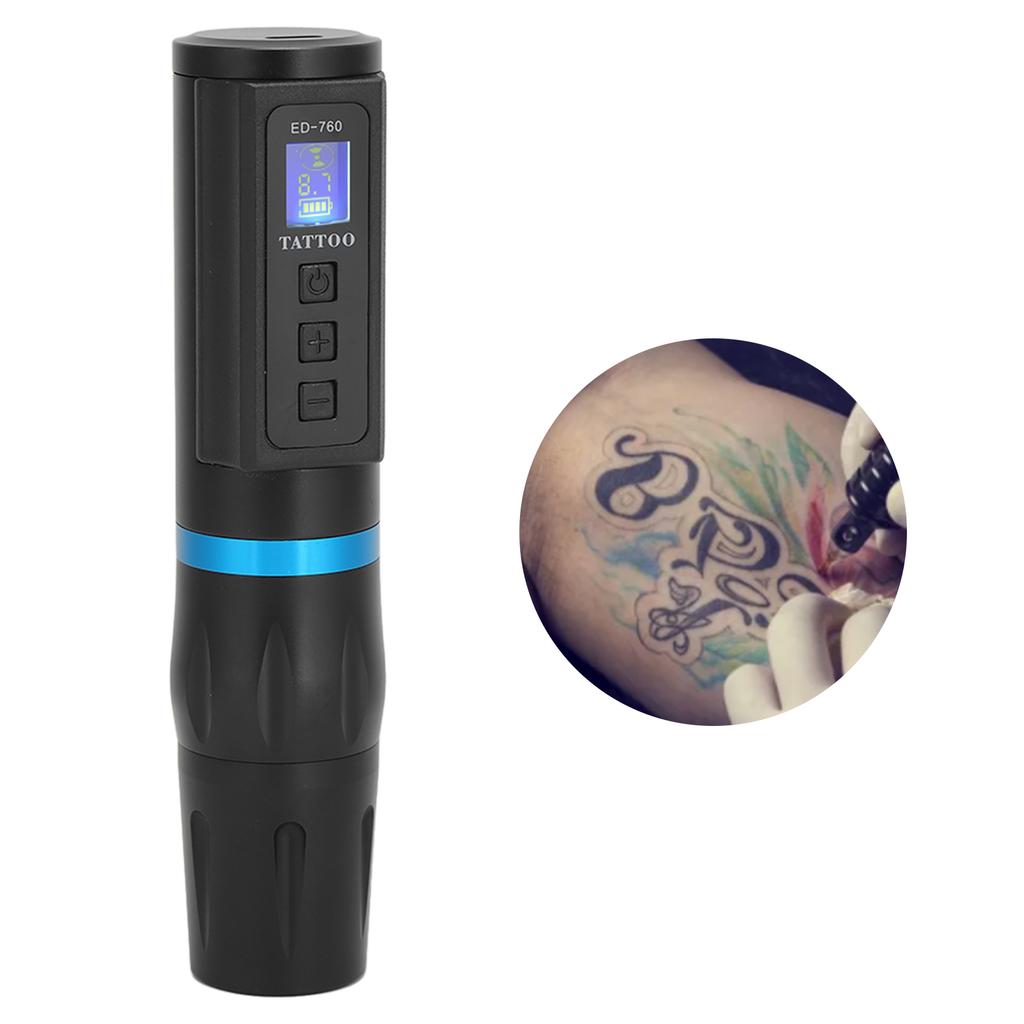Cordless Tattoo Pen Machine Aluminum Alloy Frame Digital Display High Speed Tattoo Machine