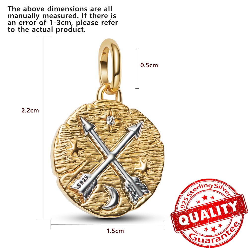 Sparkling Copper Pave Butterfly Dangle Charm Fit Original Bracelet Half Moon Snowflake Beads For Women Holiday Gift