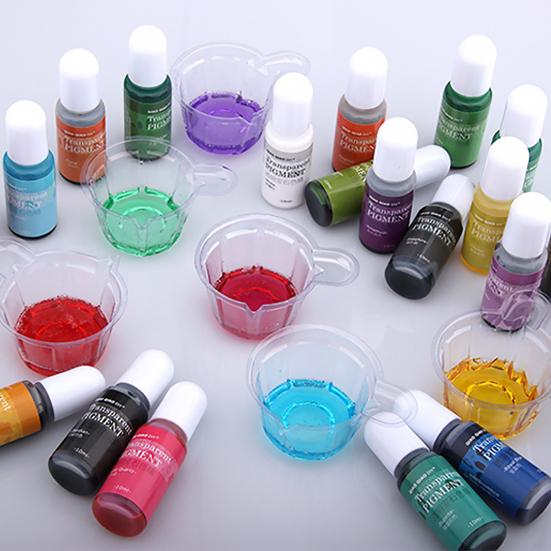 10ml Resina Epóxi Corante Operação Simples Ecológico Boa Vedação Amplas Aplicações Decorativas DIY Multicolorido Transparente Gema Difusão Pigmento