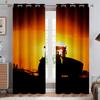 Cool Tractor 3d Printed Curtains Living Room Balcony Bedroom Kitchen Decorative Curtains Home Decoration Rod Pocket Curtains