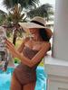 1 pezzo Cappello da sole estivo rétro da donna con tesa larga in paglia per vacanze al mare