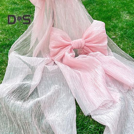 Large Pink Bow Decoration Giant Mesh Bow for Baby Shower Birthday Bachelorette Wedding Engagement Backdrop Room Decor
