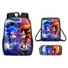 Children Cartoon Pattern Breathable Backpack Three Piece Set