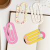4pcs Classroom Theme Paperclip Bookmark Acrylic Notebooks Paper Clips  Note Decor