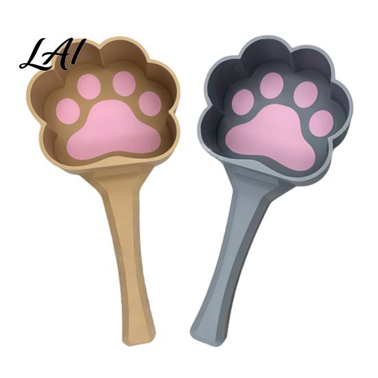 Portable Feeding Utensils 3D Printed Cute Paw Print Pet Food Scoop Measuring Spoon for Cats Precise Portion Control & Dogs Scooper Gift Lovers