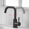 ALENARTWATER Badezimmer Waschbecken Waschtisch Armatur Mattschwarz Deckmontiert Becken Kran Kalt Warmwasser Mischbatterie 360 Grad Drehung
