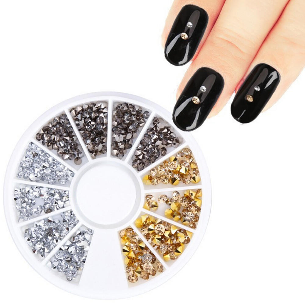 

3D стразы блестят акриловые наконечники украшения маникюрное колесо новый хит