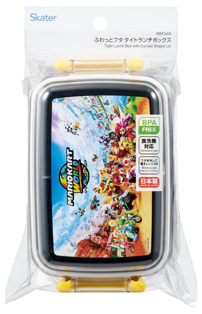 Skater Lunch with a Soft Single Made in Super Mario Mario Kart World Size Children's Box, 450ml, Dome-Shaped Lid, Tier, Japan, & Design, Boys'