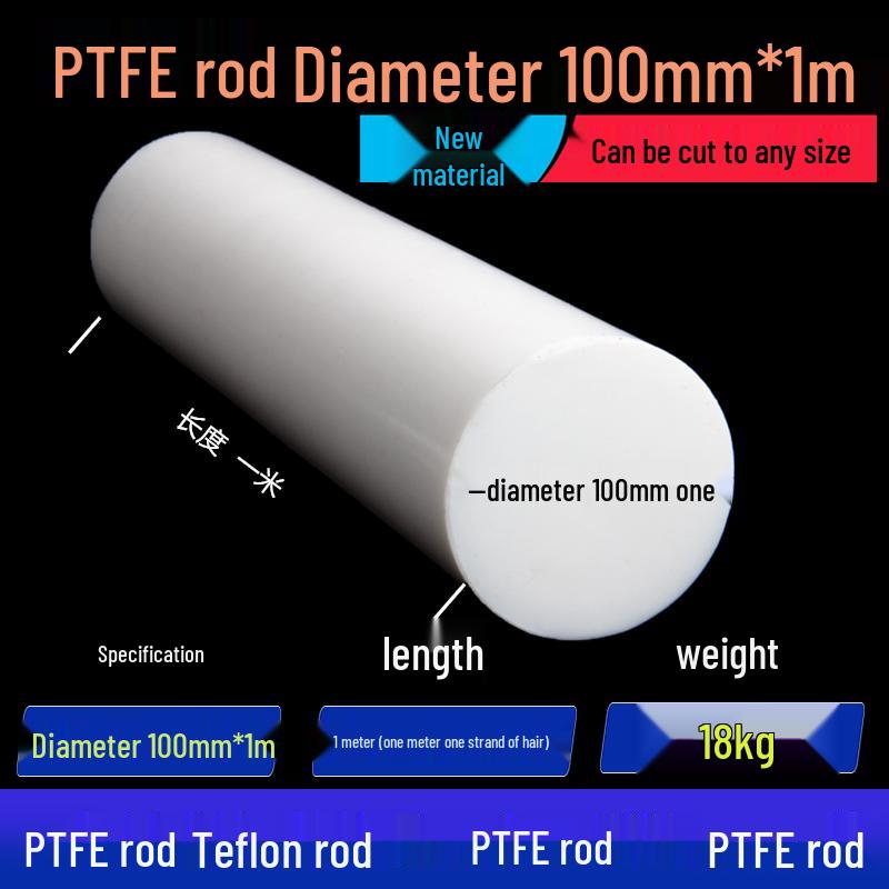 White High-Temperature Resistant PTFE Plastic Rod