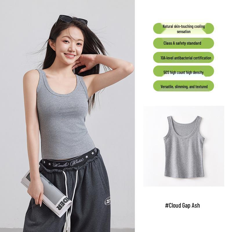 Women s Sleeveless Tencel Lyocell U-Neck Vest – Versatile Knit Base Top XXL (130-145 lbs)