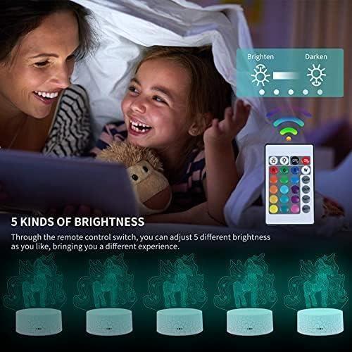 Veilleuse Licorne Pour Enfants, Lampe 3D En Acrylonitrile Butadiène Styrène,pour Cadeaux, Anniversaire, Festival, Chambre À Coucher,