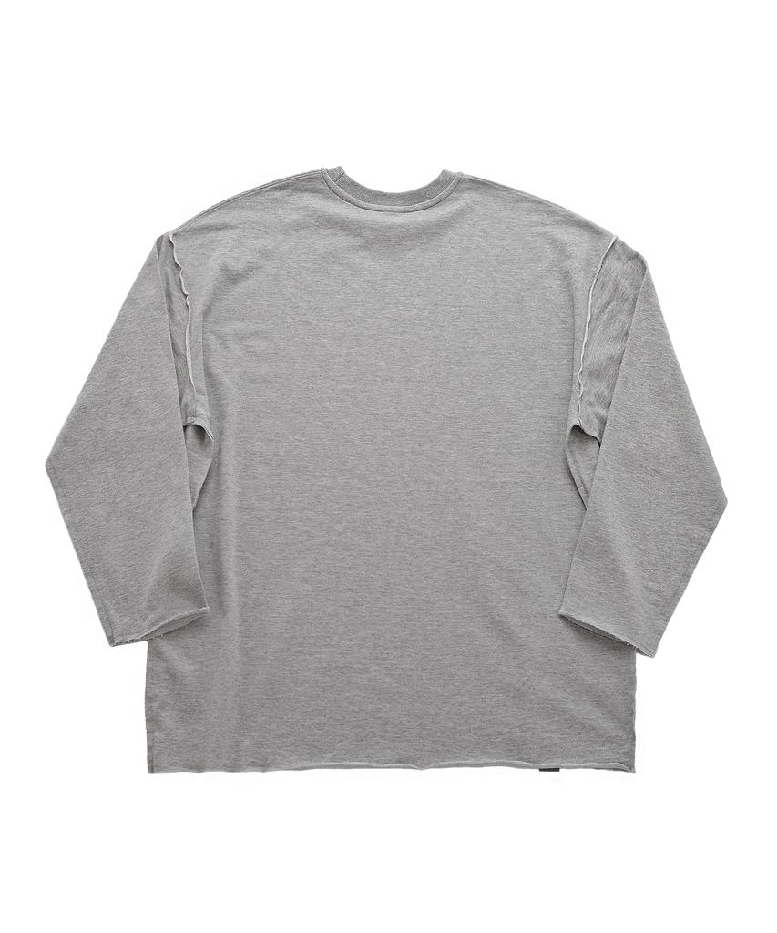 A NOTHING Vintage P. Dyeing Cut-Out Box Tee (Gray)