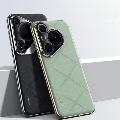 Luxuriöse Leder-Telefonhülle für Huawei Pura 70 Ultra, mit Kameraobjektivschutz, harte Rückseite für Huawei Pura 70 70 Pro