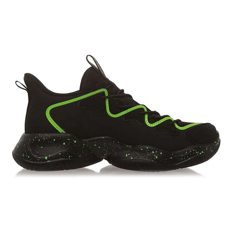 Li Ning Leuchtet im Dunkeln Sportschuhe Freizeit Schuhe Kinder Sneaker Schwarz YKCS134-5