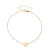 Summer Beach Heart-Shaped Bead Chain Anklet for Women
