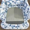 Floral King Back Wing Chair Cover Spandex Armchair Cover Relax Sloping Sofa Covers Seat Cushion Covers Footstool Slipcover