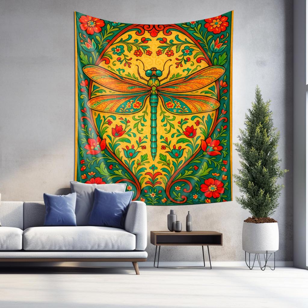 Colorful Dragonfly Tapestry Art Wall Hanging Bohemian Home Decor New Arrival