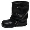 New Fashion Women's Pants Tube Cowboy Boots Autumn Pile Pleated Black Vintage Western Martin Boots Thick Heel