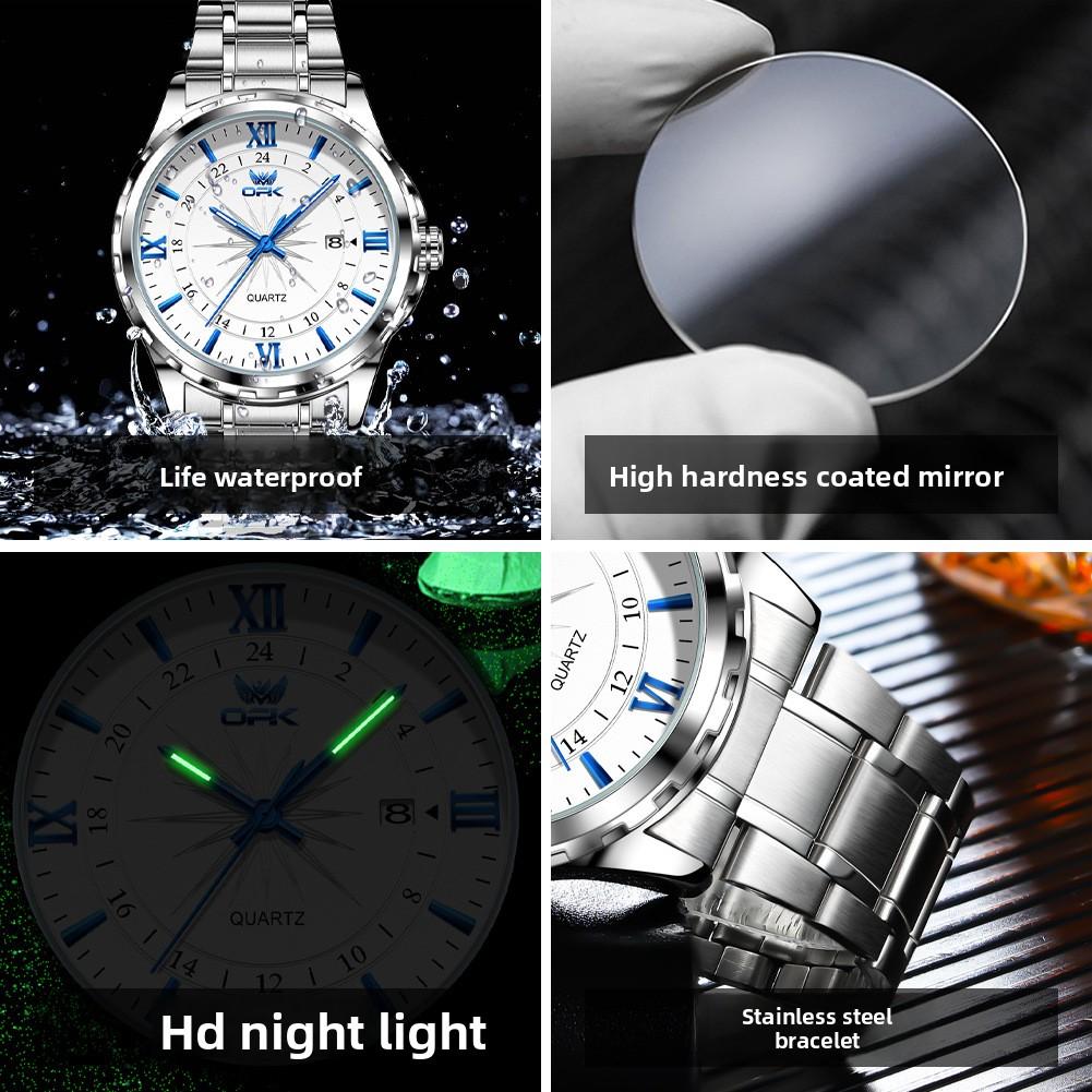 OPK Waterproof Luminous Men's Watch Luxury Watch Business Personality Quartz Men's Watch