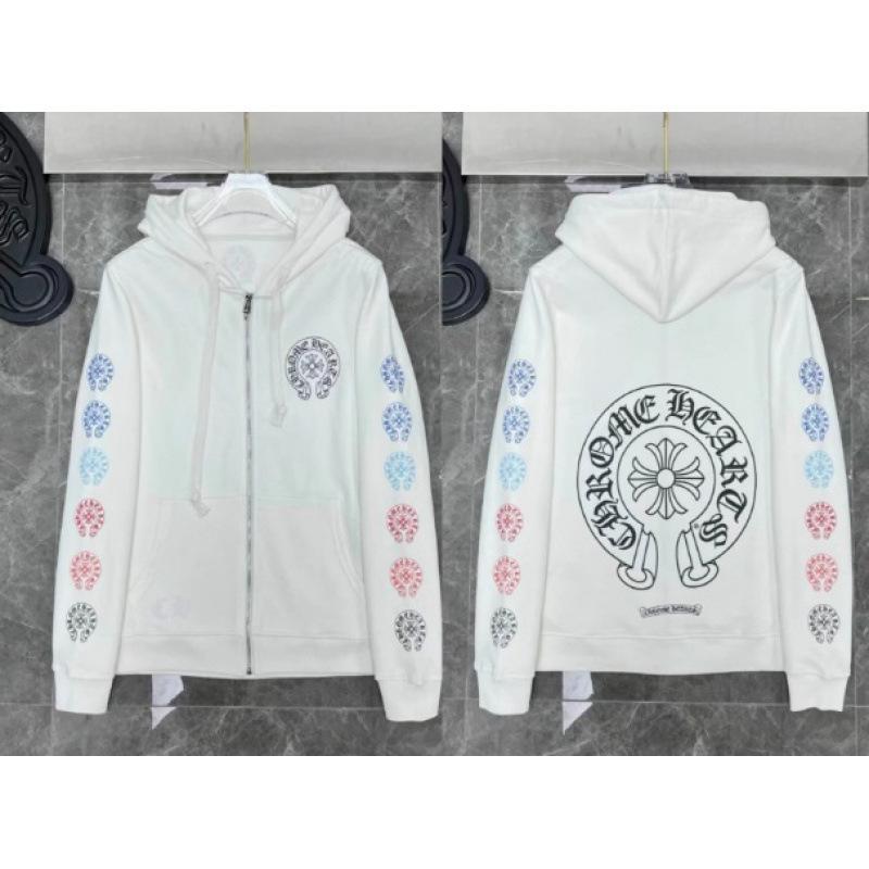 2025 Chrome Heart Hoodie: Casual Loose-Fit Zip-Up for Men & Women