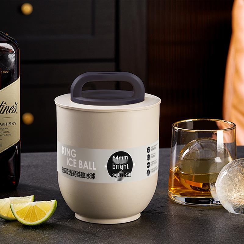 Large Round Ice Ball Maker for Whiskey - Ice Tray & Cube Mold