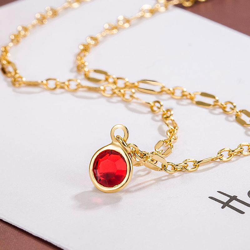 Ladies Crystal Pendant Necklace Jewelry