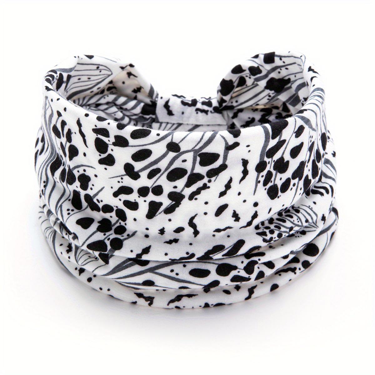 

Autumn/Winter Leopard Print Knotted Headband: Trendy Elastic Sweat-Absorbing Accessory for Active Wear