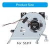 CPU Fan Laptop Cooling Fan DC5V 0.5A 4pin CPU Coolers for S531F S5500F K531E V5050 Laptop Heatsink Part