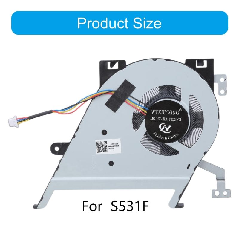 CPU Fan Laptop Cooling Fan DC5V 0.5A 4pin CPU Coolers for S531F S5500F K531E V5050 Laptop Heatsink Part