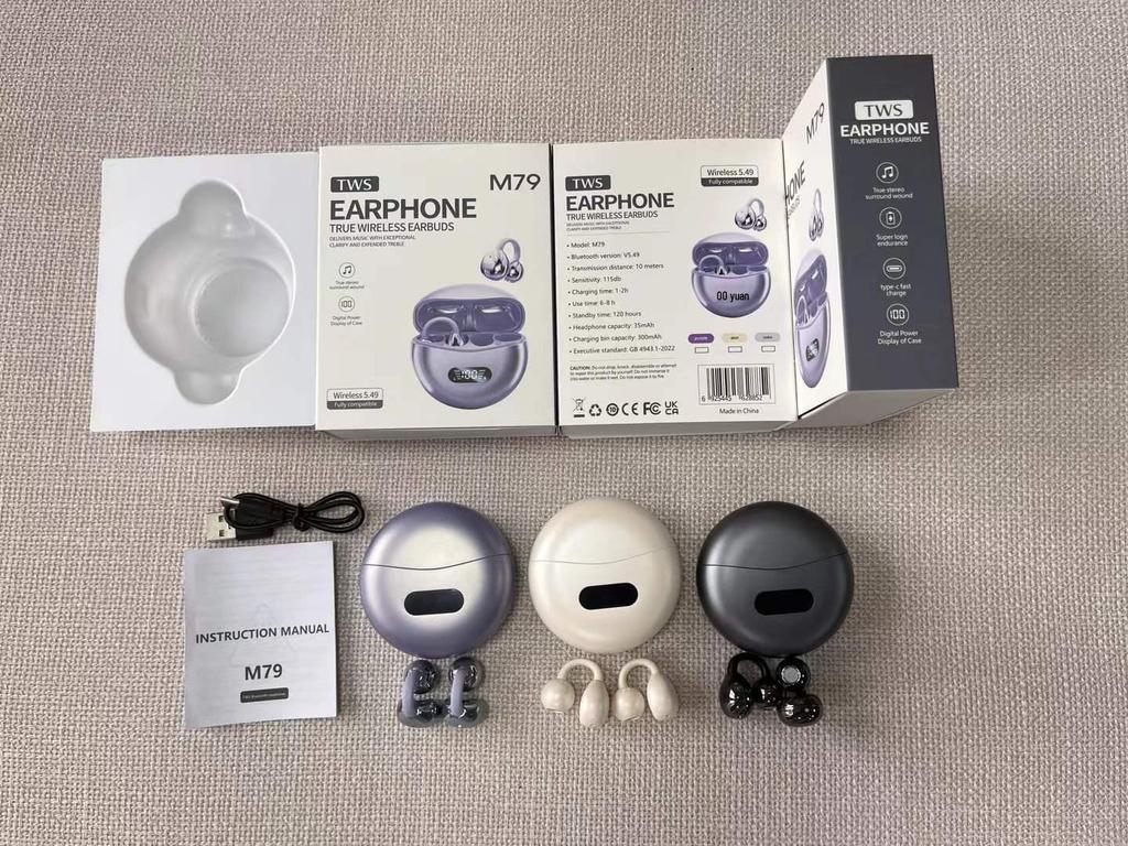 M79 Spherical Open-Ear Clip-On Bluetooth Earphones