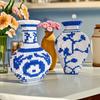 28cm Creative DO-IT-YOURSELF Chinese Style Blue & White Porcelain Vase Puzzle Constructing Block Learning-Focused Boy Playthings Ideal for