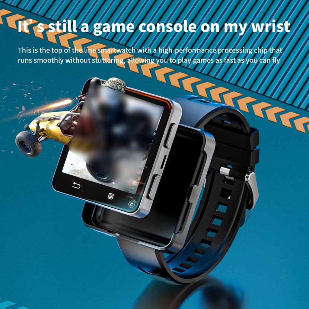 4G mit 2,64" Touchscreen, WiFi GPS Smartwatch, unterstützt SIM-Karte, unabhängiges Telefonieren, Musikwiedergabe, Kamera, Schrittzähler, IP