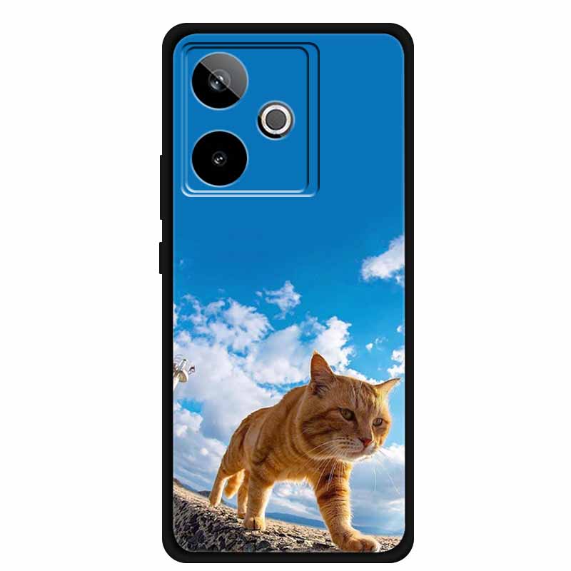 For Realme GT 7T GT7 Case Cool Animal Protective Silicone Back Cover Cases For Realme GT 7 Black Phone Funda Realme GT 7T Coque