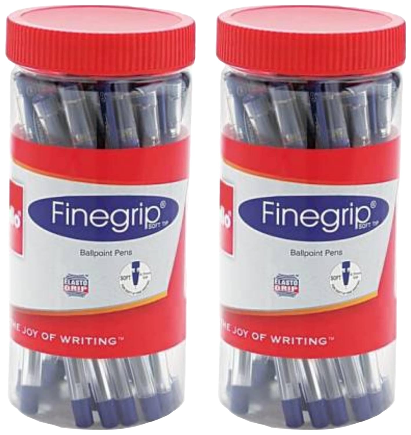 

Набор шариковых ручек Cello Finegrip Синие, Банка 2 x 25 Штук, 0.7 мм, Гладкое Письмо, Ручки с Эластичной Рукояткой для Студентов и Офиса