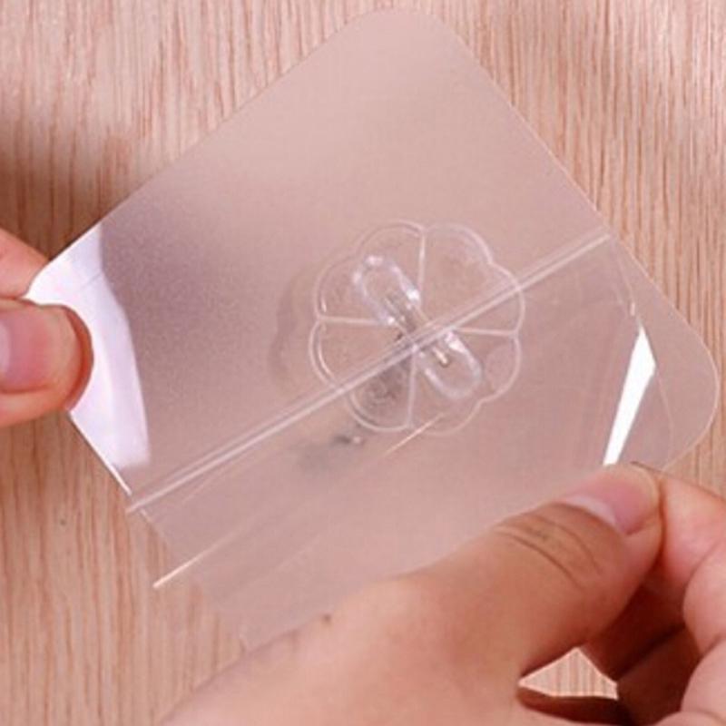 3X Strong Transparent Suction Cup Sucker Wall Hooks Hanger For Kitchen Bathroom