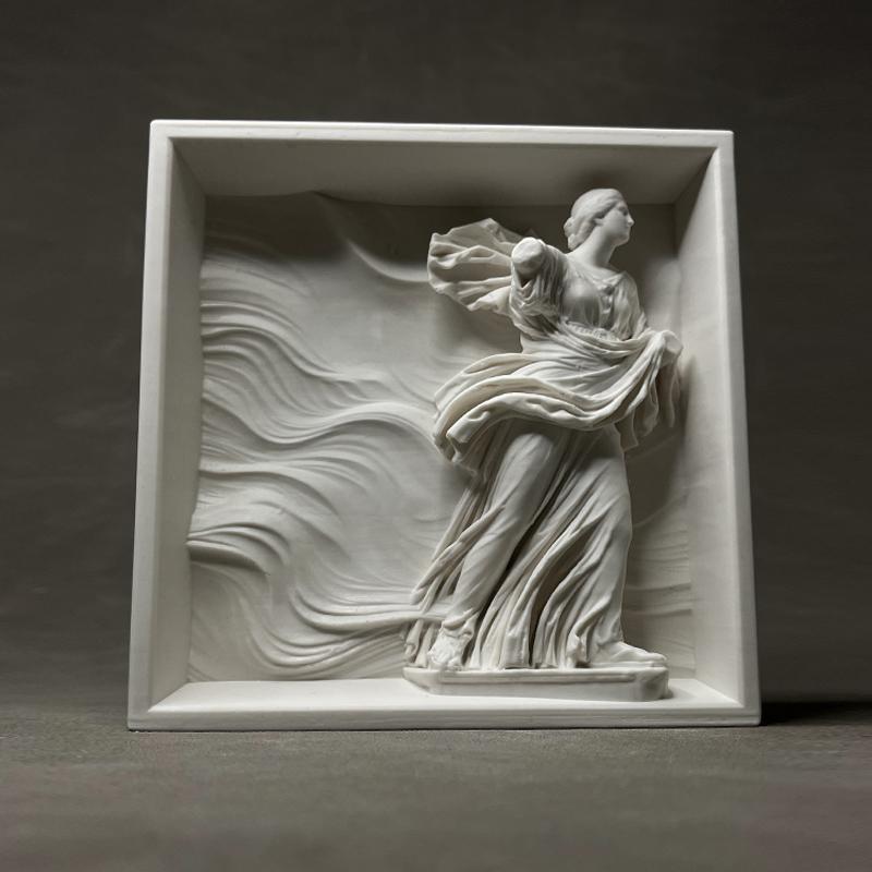 Goddess of Wind Plaster Statue Crafts Desk Decoration Ornaments Creative Goddess Characters Sculpture Room Aesthetic Decor