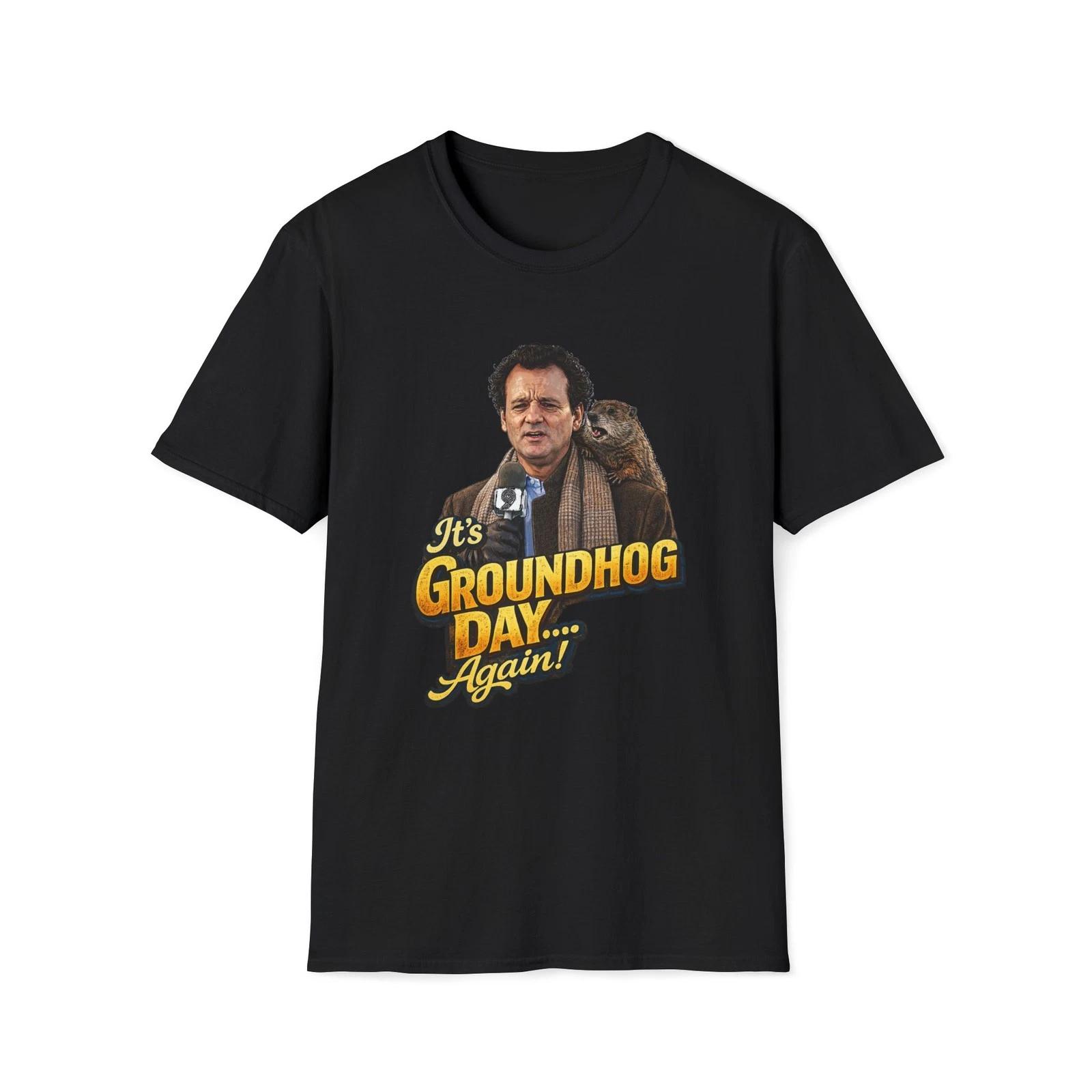 Groundhog Day Movie T-Shirt – Classic 90s Comedy Cult Film Tee M