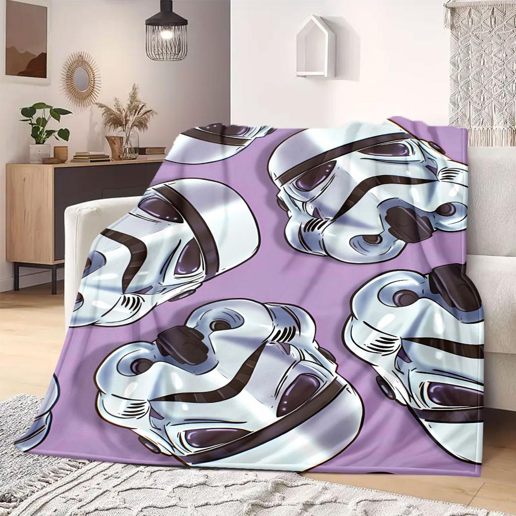 StarWars Cartoon Flannel Blanket Print for Sofas Beds Bedrooms Chairs Travel Picnics Home Decor Various Sizes Available