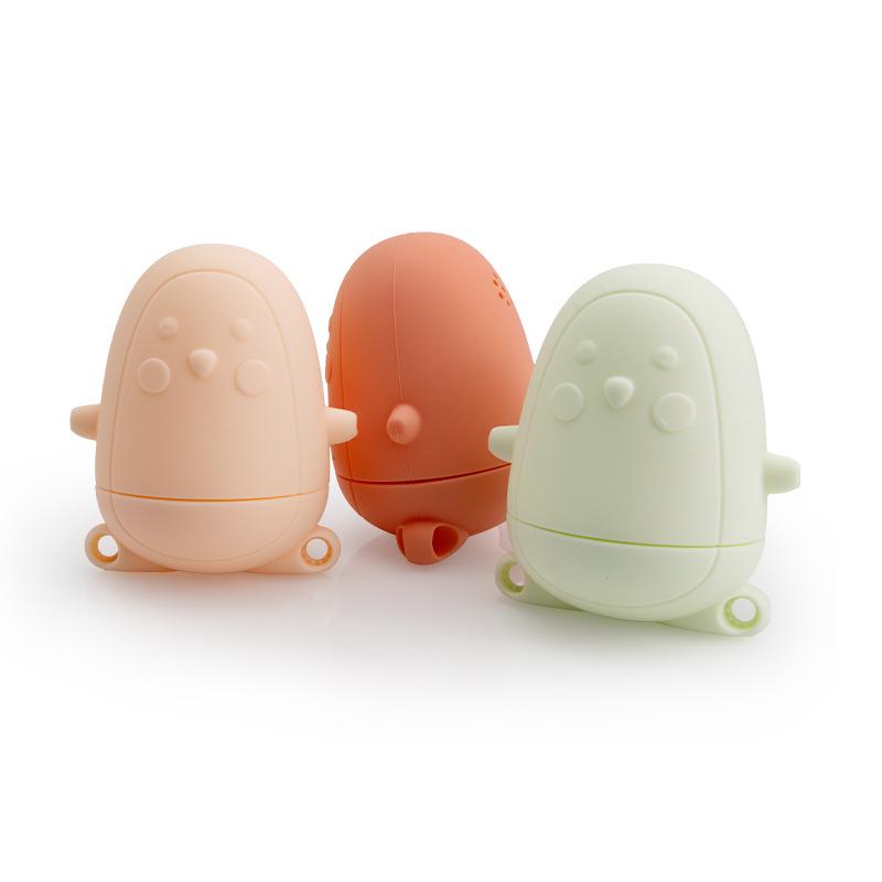 Silikon Pinguin Baby Badespielzeug - Lebensmittelqualität, Quetschdesign für Kinder