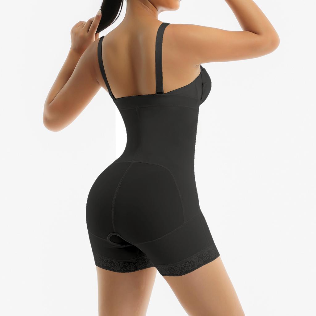 Women's Solid Color Side-pull Hip-lifting Tummy-tightening Large Size Body-shaping Bodysuit Hip-tightening Waist Tights