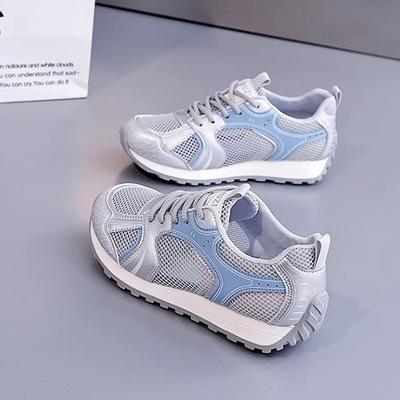 Mesh Sneakers Women's 2025 New Summer Casual Shoes Lightweight Shock-absorbing Running Shoes Thin Breathable Soft-soled Mesh Shoes