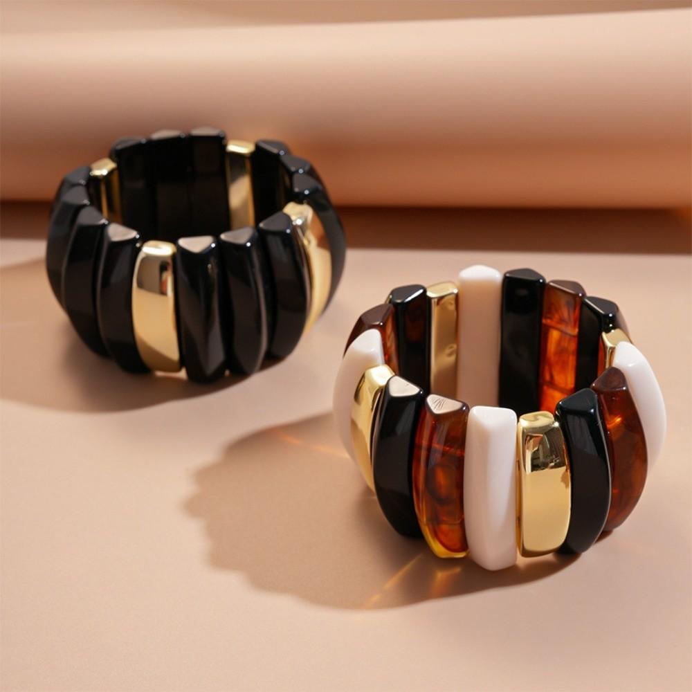 Geometric Exaggerated Bracelet Wide Retro Hand Ring Simple Wide Chunky Bangles  Summer